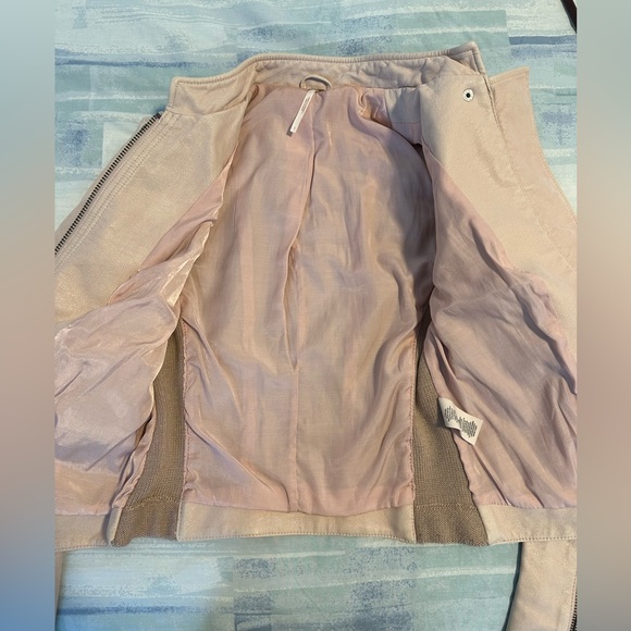 Free People Pink Rose Moto Vegan Leather Faux Suede Jacket - Picture 15 of 15